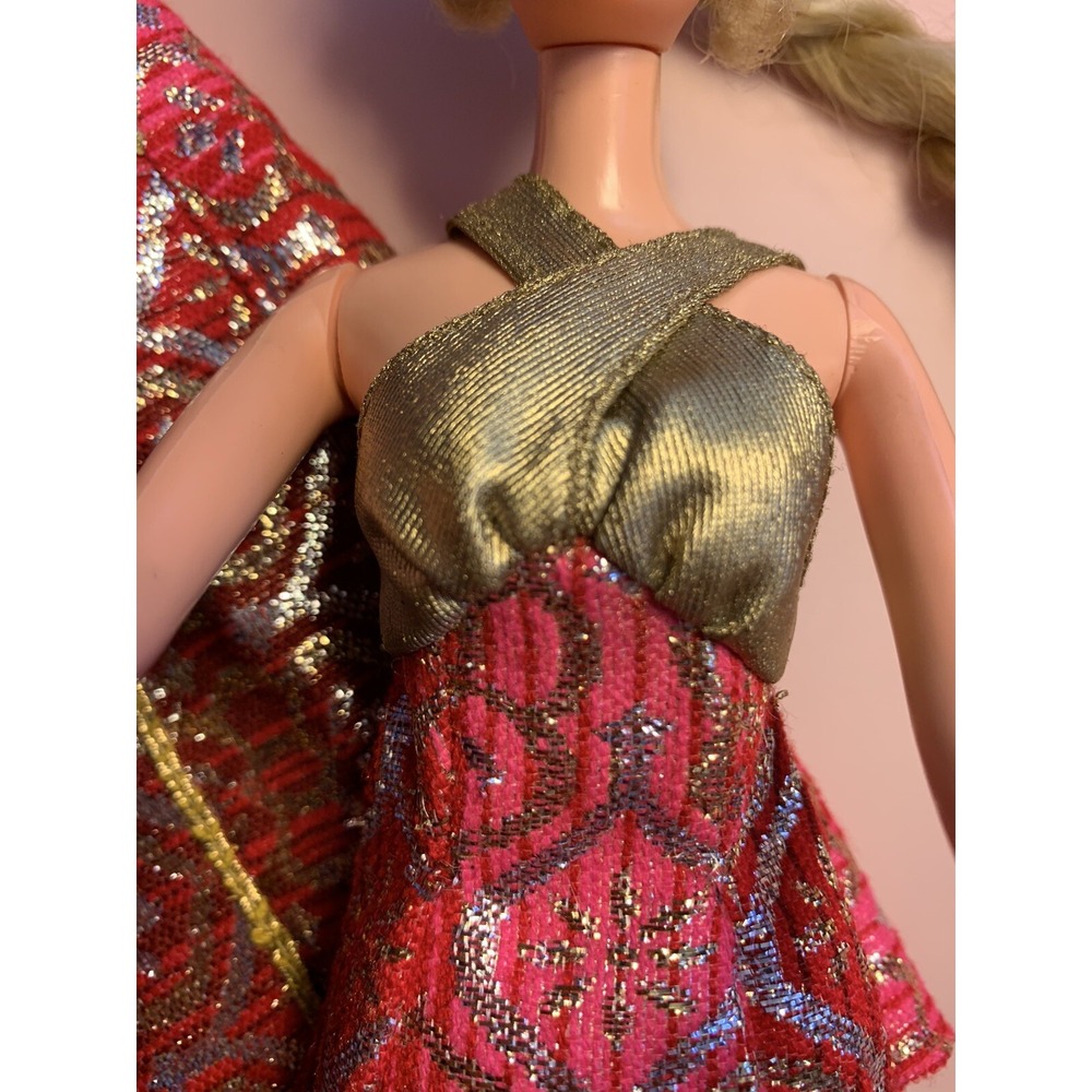 VINTAGE BARBIE BROCADE SHINE FOR TV TIME GOLD NOT SILVER GOLD SUPERSTAR SHOES
